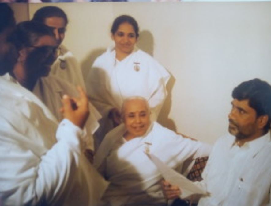 BK Sisters inviting Shri. Chandra Babu Naidu CM of Andhra Prdesh
