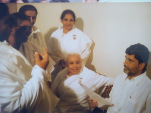 sudha behanji giving godly message to chandra babu naidu with maju behn